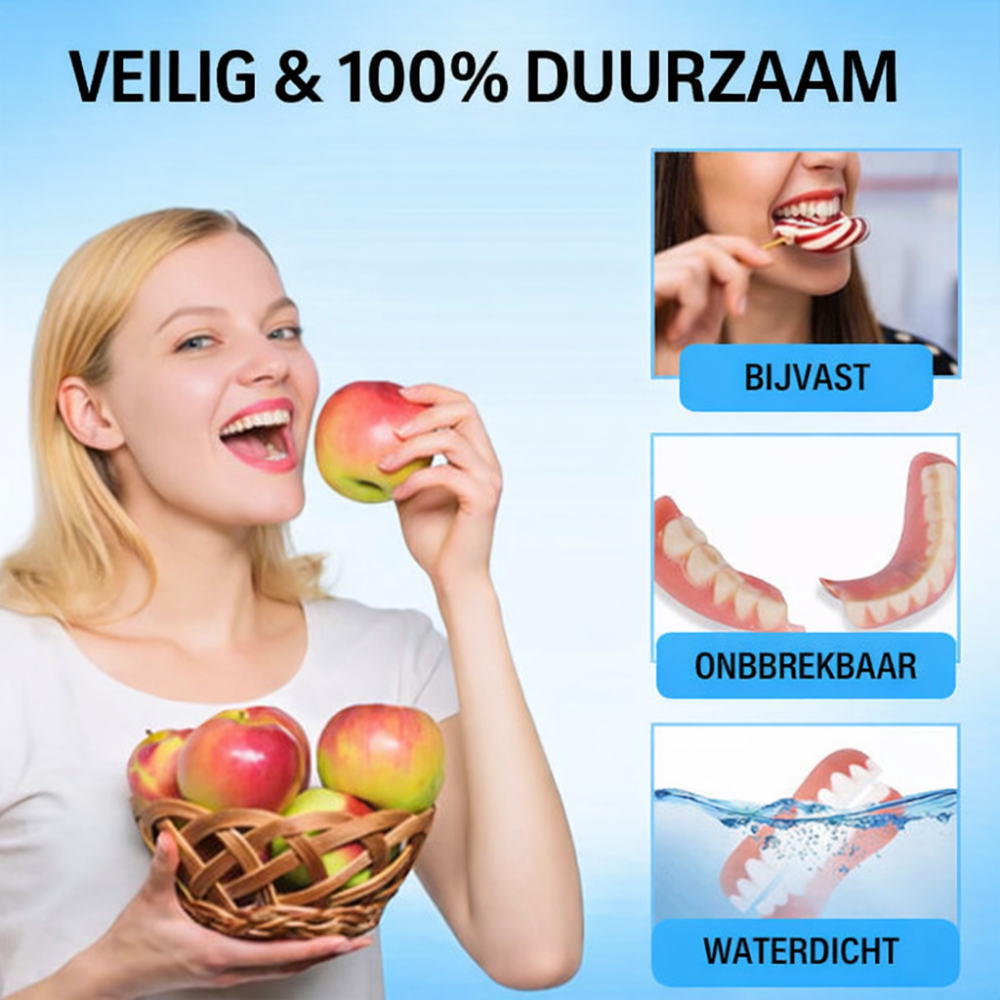 Prothese Fixatie Set Siliconen Kunstgebit Stabilisatie
