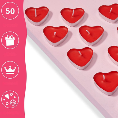 Theelichtjes Hartvormig Valentijnsdag Romantische Kaarsen Set