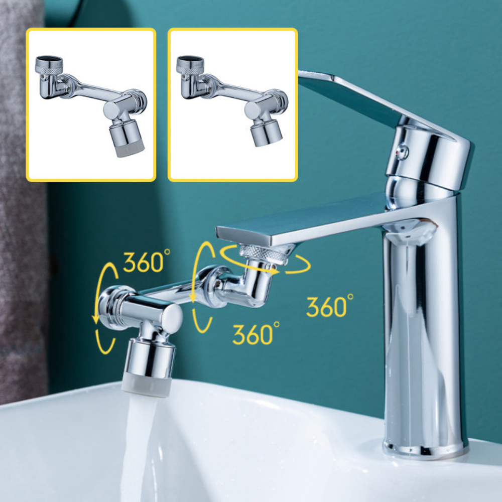 Kraan Adapter Draaibaar Spatfilter Messing Waterbesparend