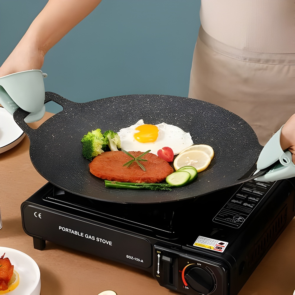 Koekenpan Grillpan Antiaanbak Steen Grote Kookpan