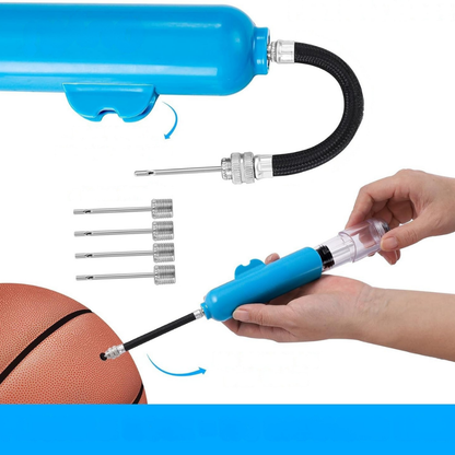 Ballenpomp Sport Dubbele Actie Naaldset Draagbaar Inflator
