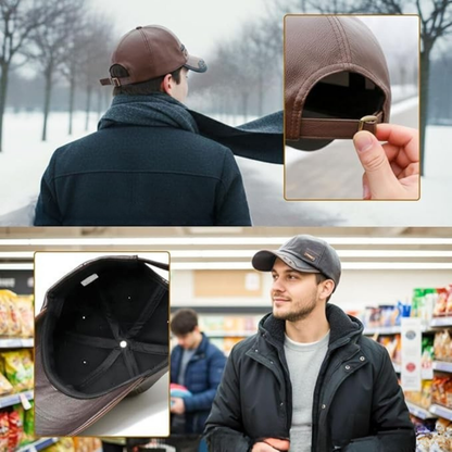 Baseball Cap Winter Leer Fleece Winddicht