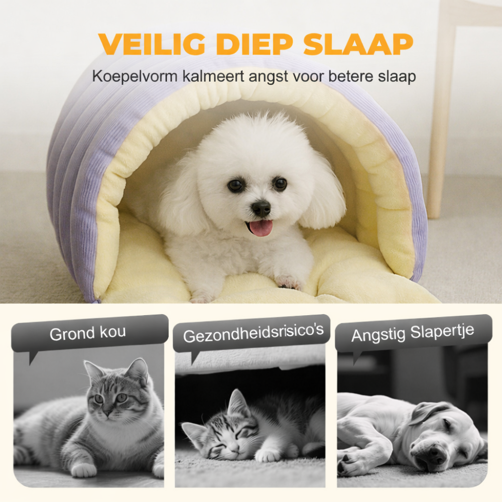 Hondenmand Pluche Kattenmand Warm Hol Dierenbed