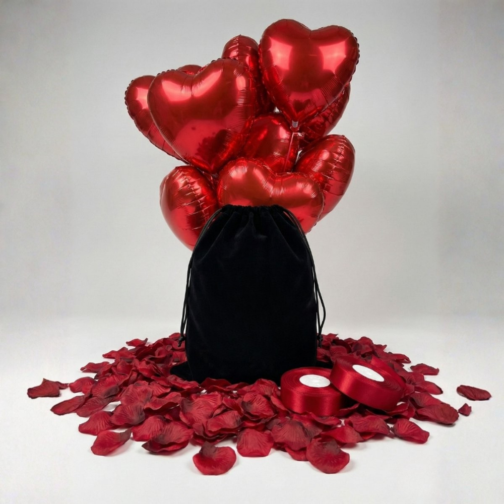 Valentijnsdag Decoratieset Romantisch Rozenblaadjes Ballonnen