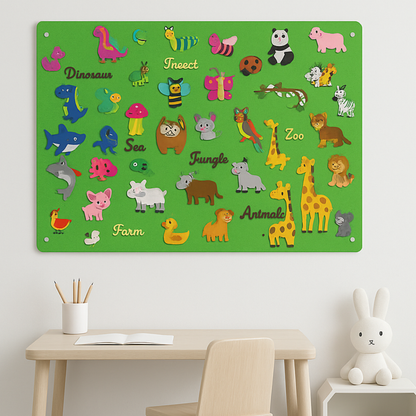 Speelgoed Viltbord Dieren Educatief Interactief Speelbord Kinderen