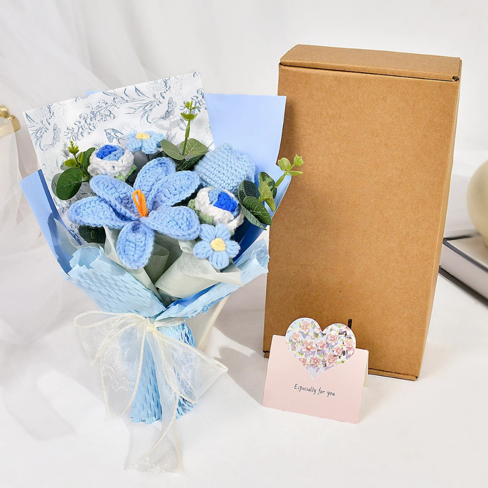 Bloemenboeket Gehaakt Handgemaakt Tulpen Decoratief Cadeau
