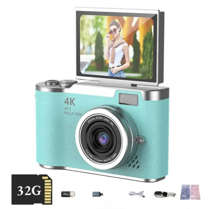 Digitale Camera 4K Flip Scherm Zoom Fotografie Video