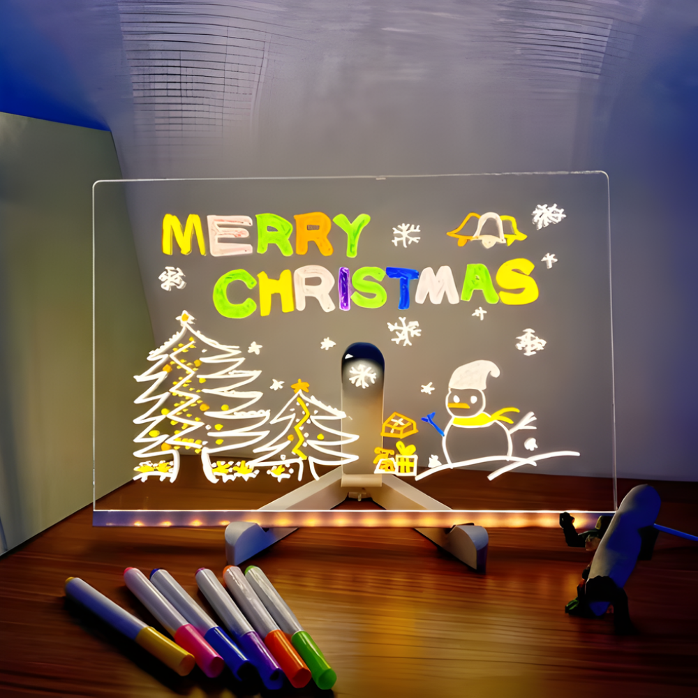 Lichtbord LED Tekstbord Acryl Wisbaar Tekenbord Display Decor