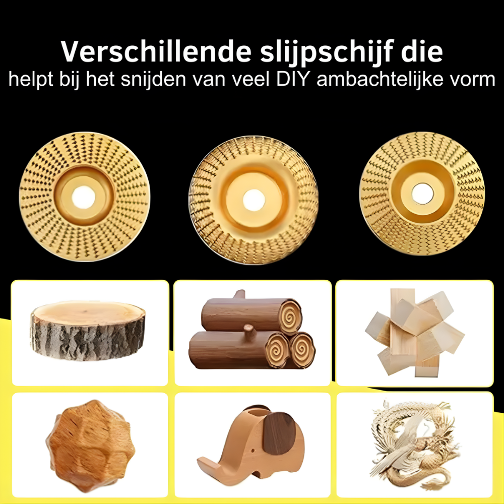 Slijpschijf Houtbewerking Tungstencarbide 3 In 1 Set