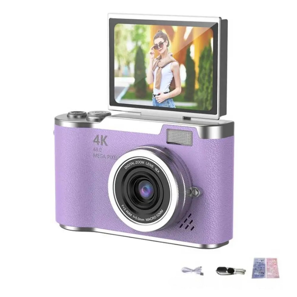 Digitale Camera 4K Flip Scherm Zoom Fotografie Video