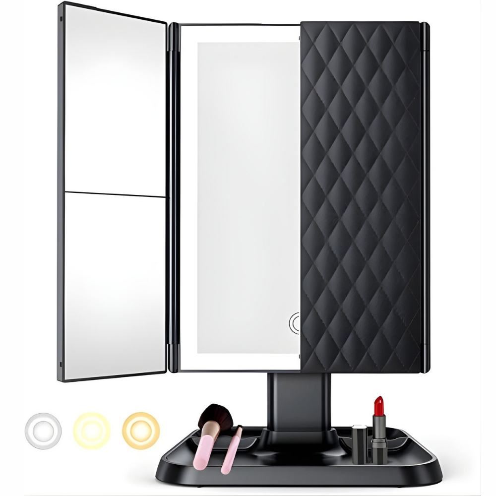 Make Up Spiegel LED Verlichting Vergroting Opvouwbare Tafel Spiegel