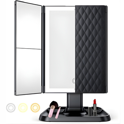 Make Up Spiegel LED Verlichting Vergroting Opvouwbare Tafel Spiegel