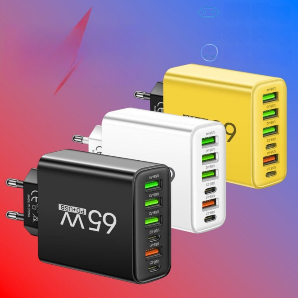 Usb Oplader Snellader 65W Zespoorts Thuis Kantoor Reizen