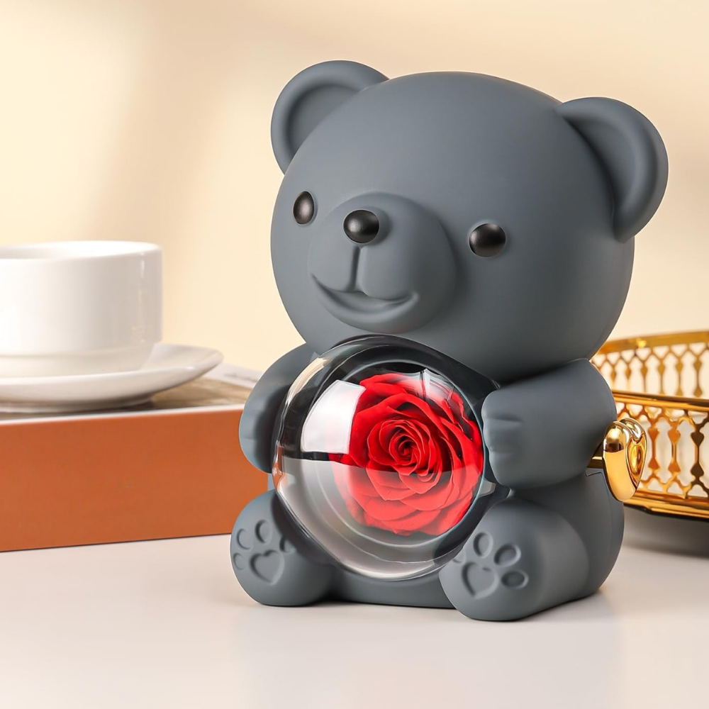 Cadeau Romantische Teddy Eeuwige Roos Sieraad