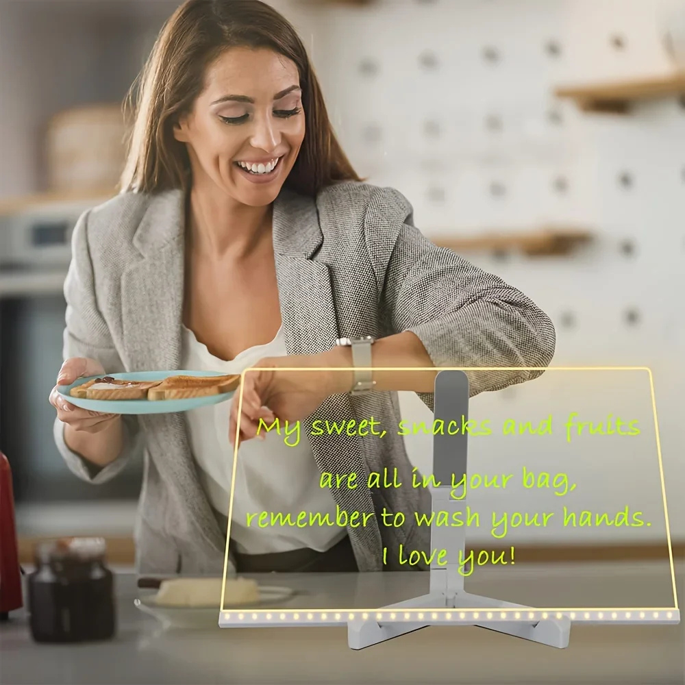 Lichtbord LED Tekstbord Acryl Wisbaar Tekenbord Display Decor
