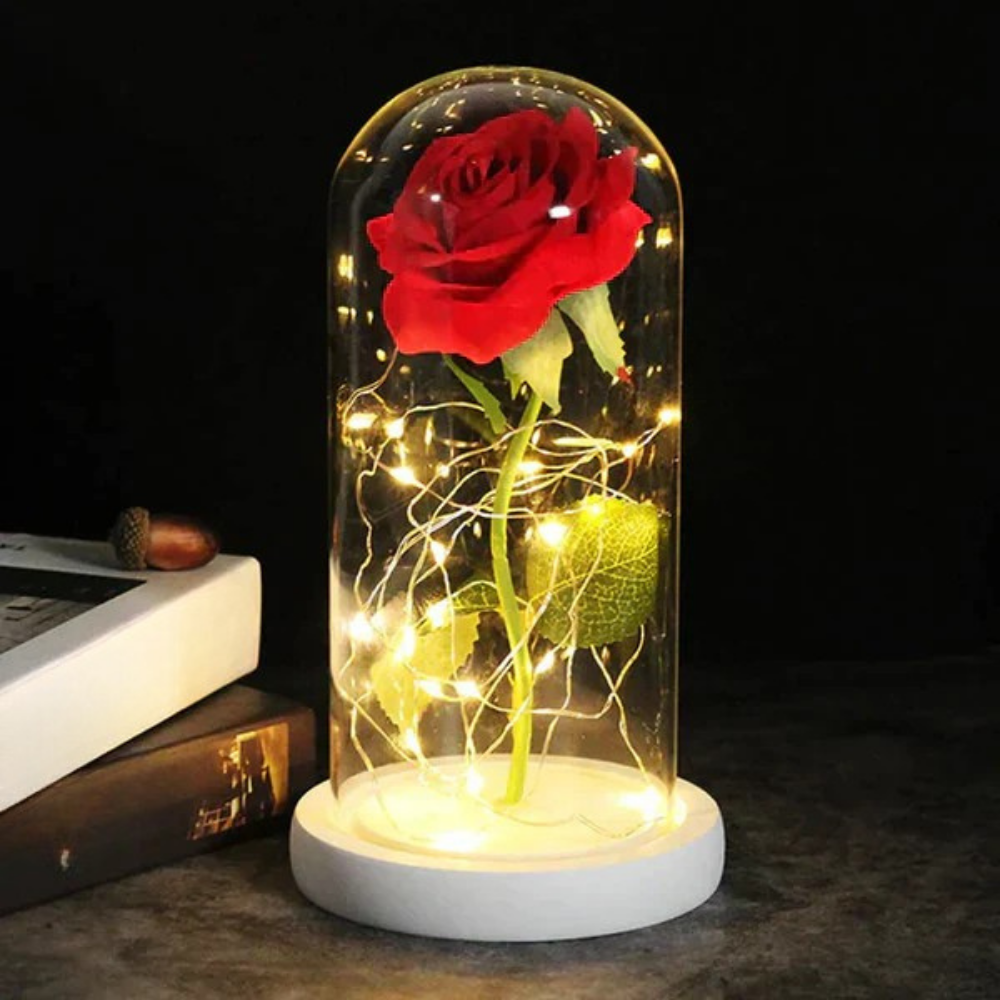 LED Lamp Roos Glas Koepel Decoratief Cadeau Verlichting