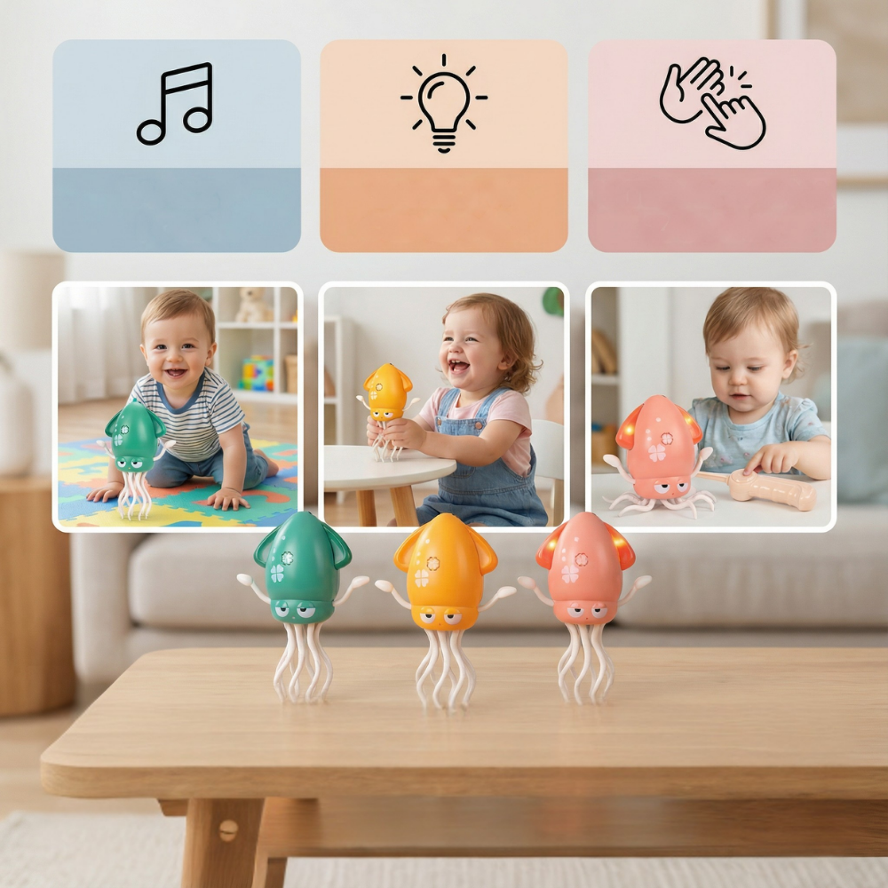 Speelgoed Octopus Dansend LED Muziek Interactief Bewegend Kinder