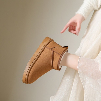 Enkellaarsjes Dames Warm Gevoerd Suede Look Winter