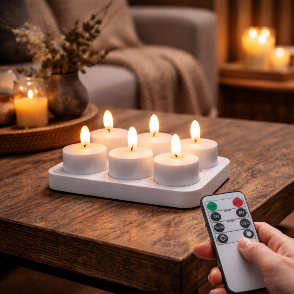 LED Kaarsen Oplaadbaar Afstandsbediening Timer Vlamloos