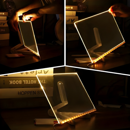 Lichtbord LED Tekstbord Acryl Wisbaar Tekenbord Display Decor
