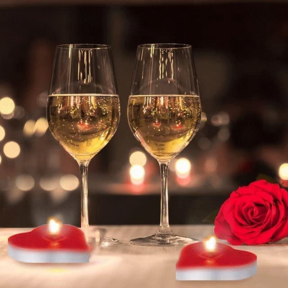 Theelichtjes Hartvormig Valentijnsdag Romantische Kaarsen Set