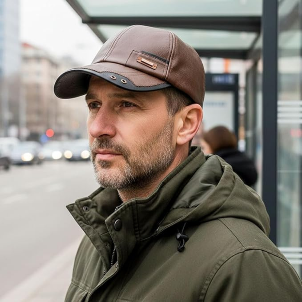 Baseball Cap Winter Leer Fleece Winddicht