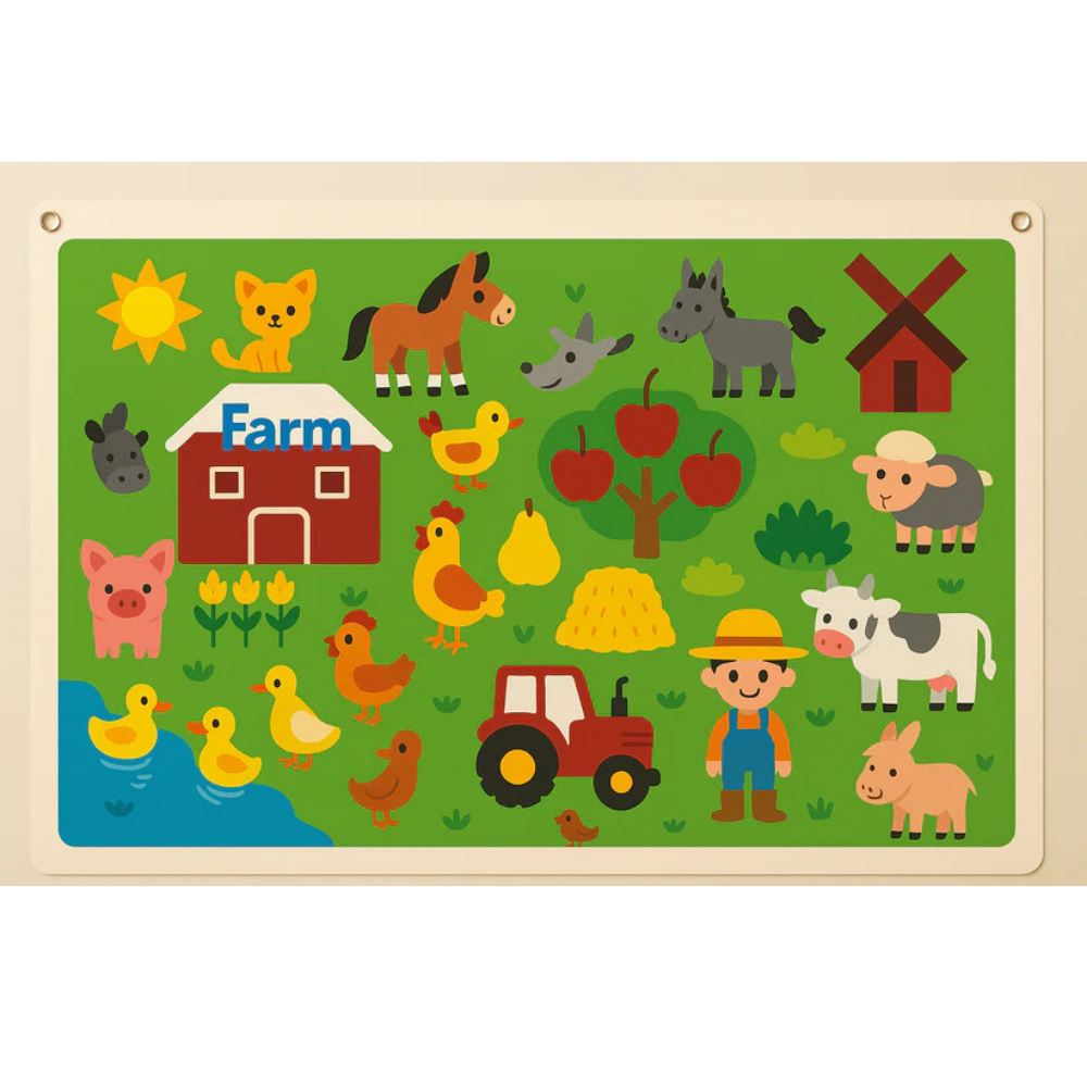 Speelgoed Viltbord Dieren Educatief Interactief Speelbord Kinderen
