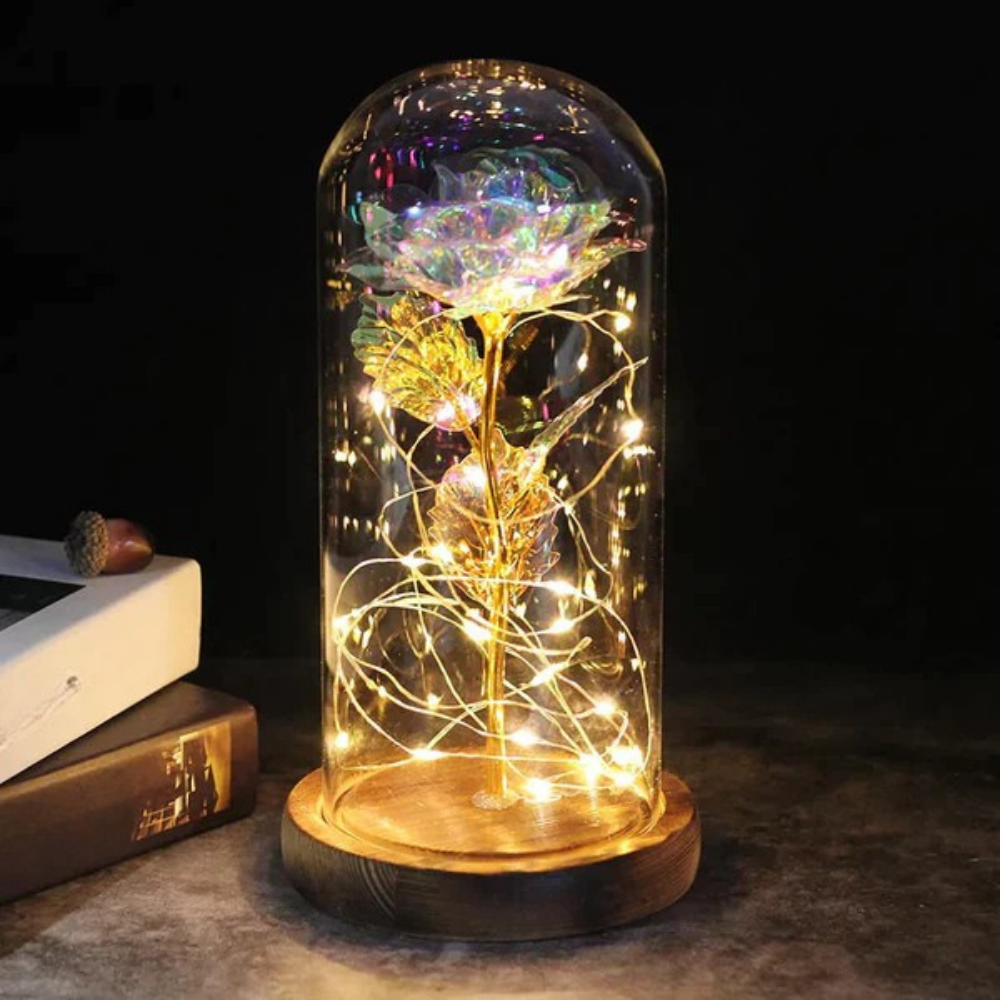 LED Lamp Roos Glas Koepel Decoratief Cadeau Verlichting