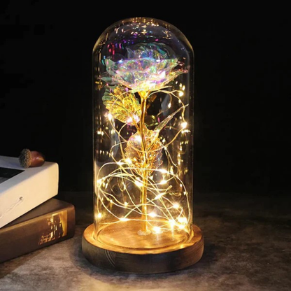 LED Lamp Roos Glas Koepel Decoratief Cadeau Verlichting