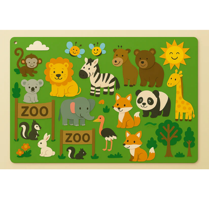 Speelgoed Viltbord Dieren Educatief Interactief Speelbord Kinderen