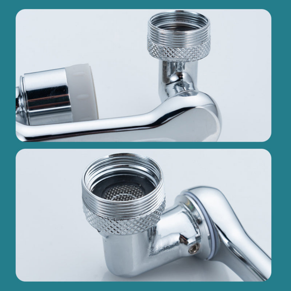 Kraan Adapter Draaibaar Spatfilter Messing Waterbesparend