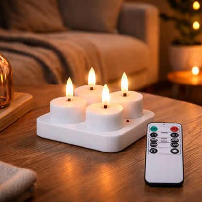 LED Kaarsen Oplaadbaar Afstandsbediening Timer Vlamloos