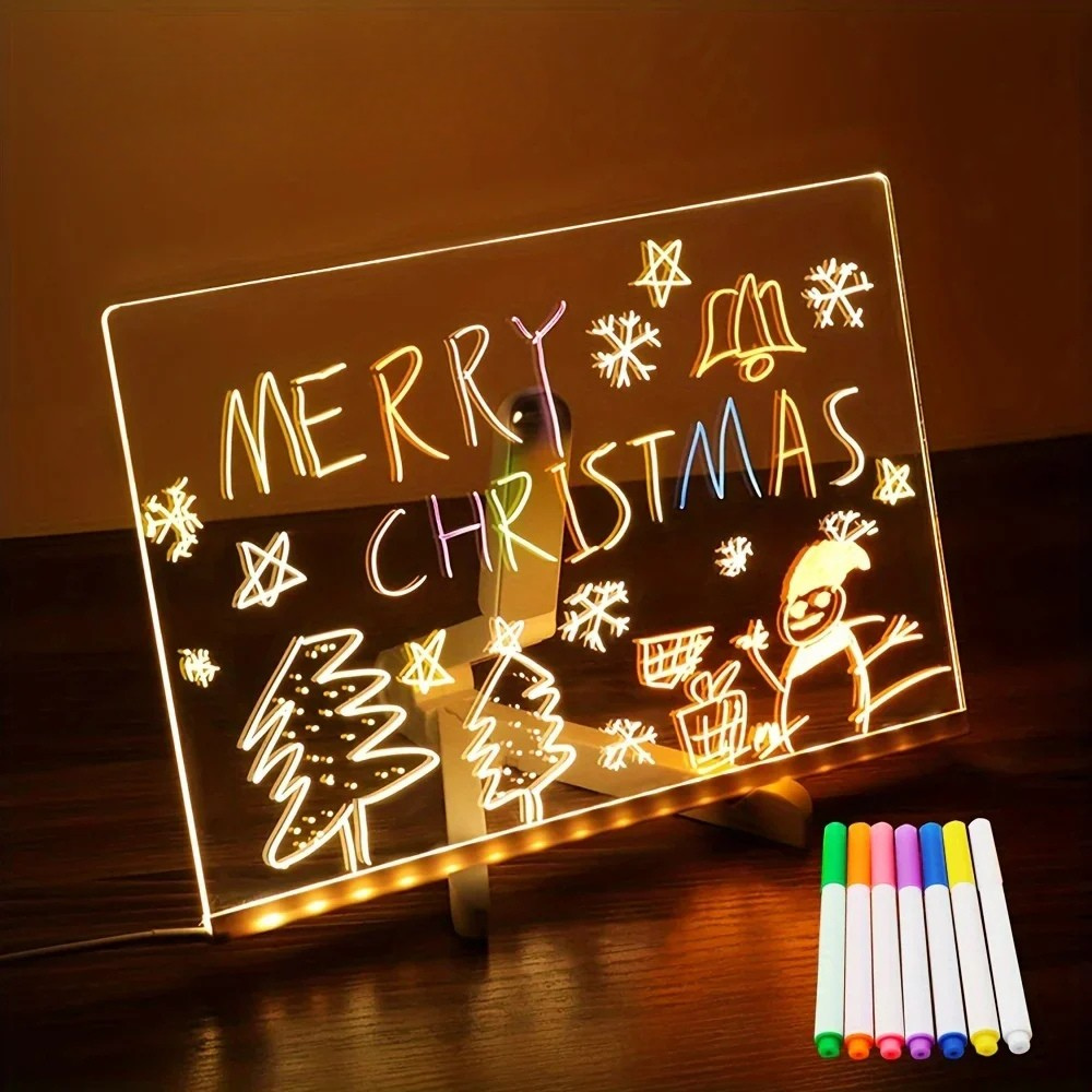 Lichtbord LED Tekstbord Acryl Wisbaar Tekenbord Display Decor