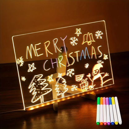 Lichtbord LED Tekstbord Acryl Wisbaar Tekenbord Display Decor