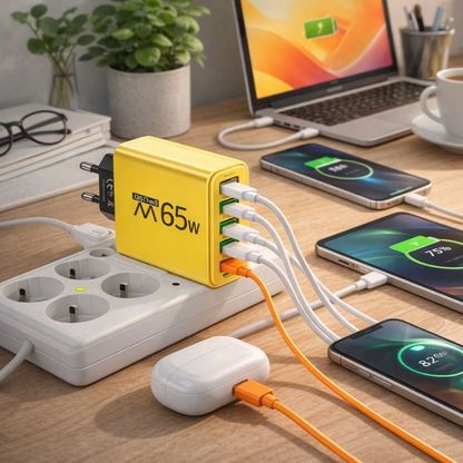 Usb Oplader Snellader 65W Zespoorts Thuis Kantoor Reizen