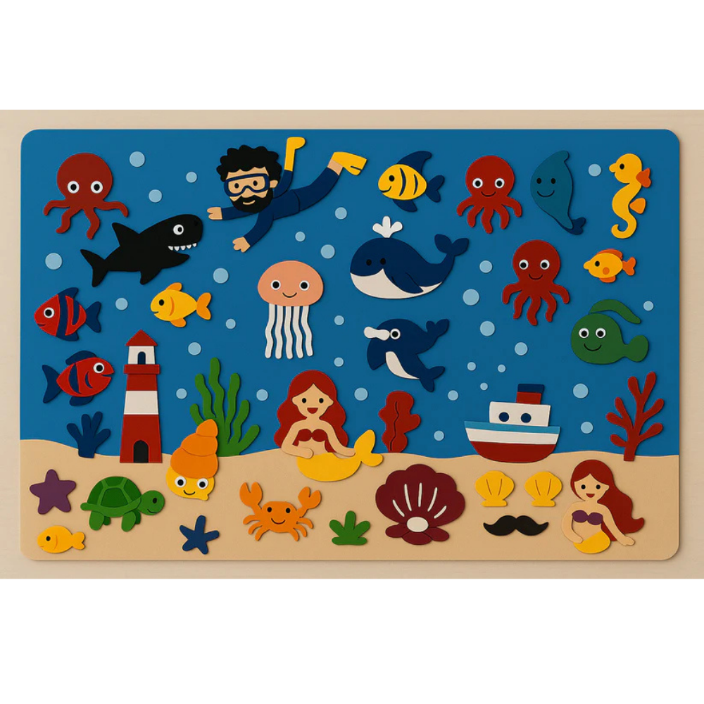 Speelgoed Viltbord Dieren Educatief Interactief Speelbord Kinderen