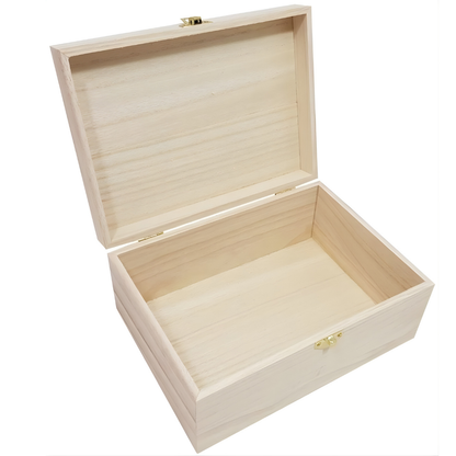 Houten Opbergdoos Decoratief Onbewerkt Hout Sluiting