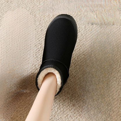Enkellaarsjes Dames Warm Gevoerd Suede Look Winter