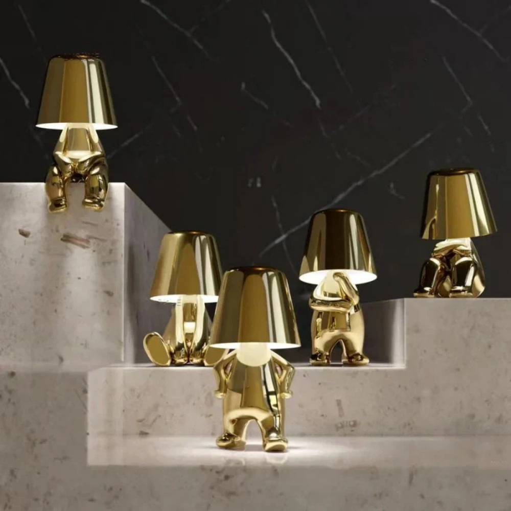 Tafellamp Sculptuur Goud Touch Dimbaar Draadloos Design