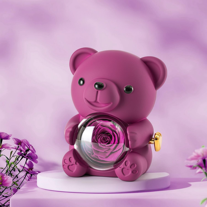 Cadeau Romantische Teddy Eeuwige Roos Sieraad
