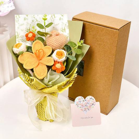 Bloemenboeket Gehaakt Handgemaakt Tulpen Decoratief Cadeau