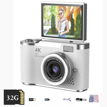 Digitale Camera 4K Flip Scherm Zoom Fotografie Video