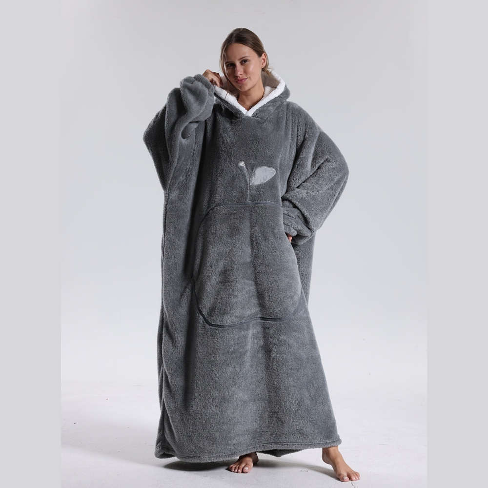 Hoodie Deken Oversized Warm Fleece Draagbare Plaid