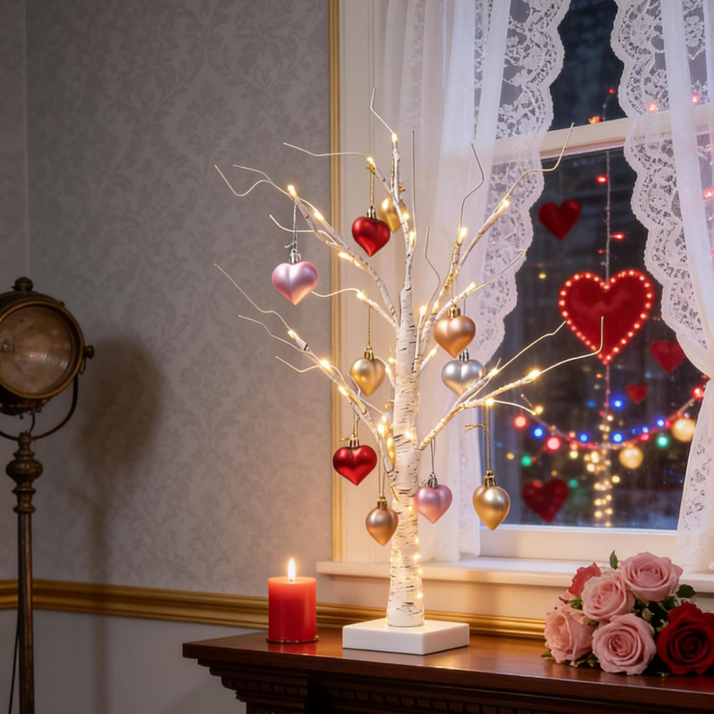 Tafelverlichting Decoratieve Led Boom Hartvormige Ornamenten