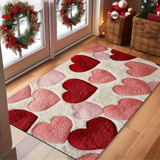 Deurmat Hartpatroon Zacht Polyester Vloerkleed