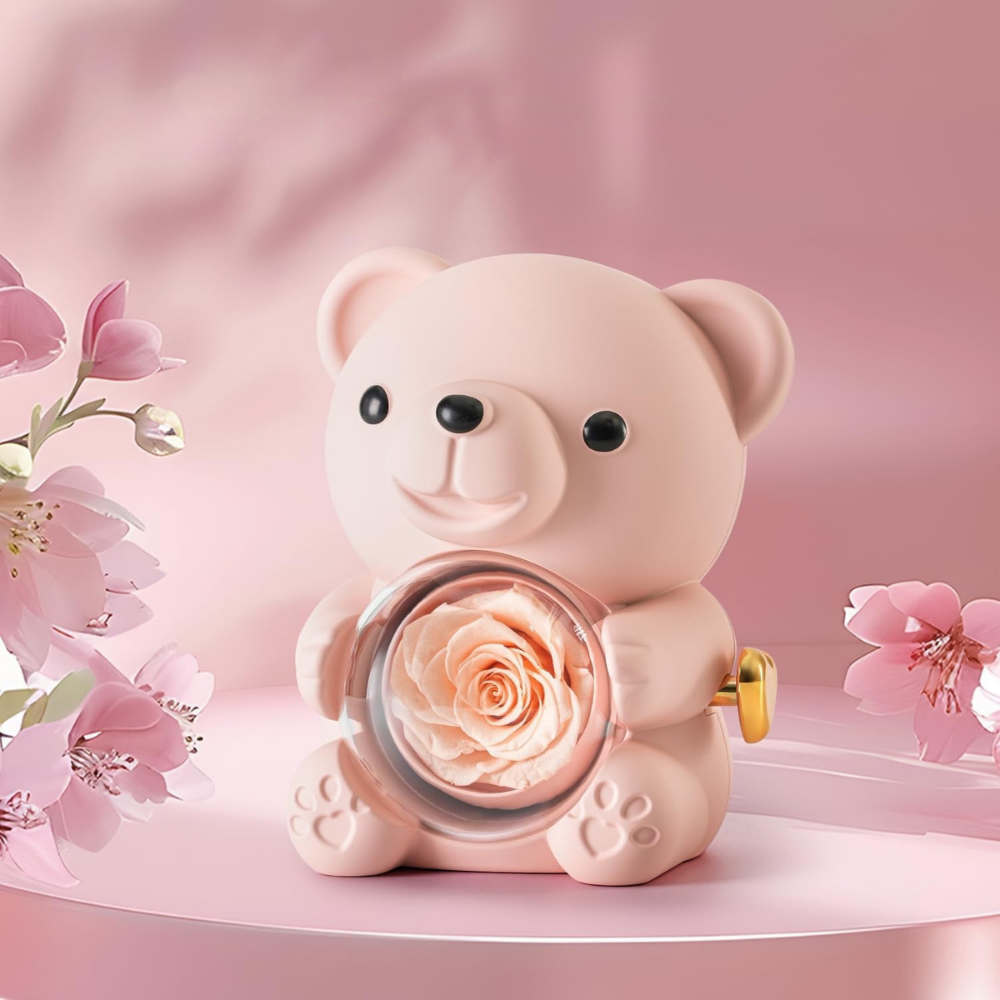 Cadeau Romantische Teddy Eeuwige Roos Sieraad