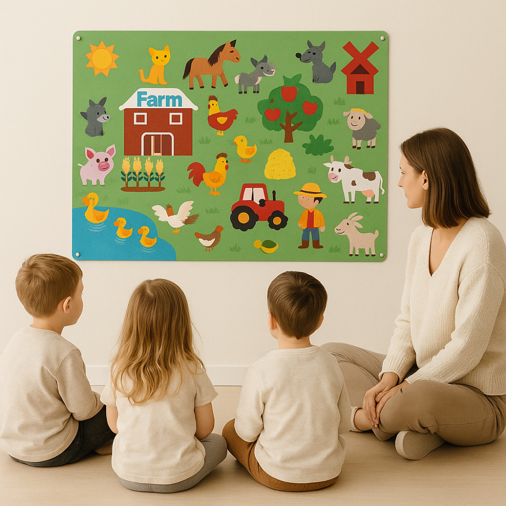 Speelgoed Viltbord Dieren Educatief Interactief Speelbord Kinderen