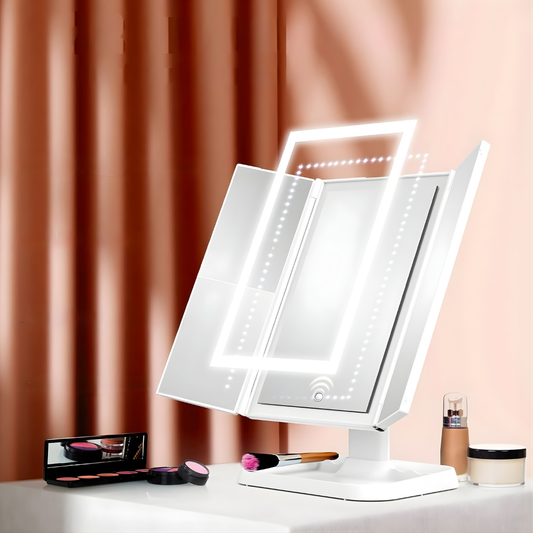 Make Up Spiegel LED Verlichting Vergroting Opvouwbare Tafel Spiegel