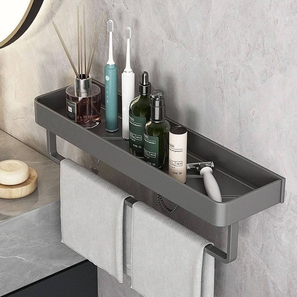 Wandrek Badkamer Aluminium Minimalistisch Opbergrek