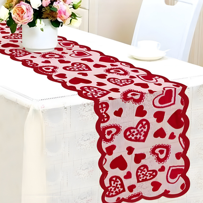 Tafelloper Kant Decoratief Hartjes Romantische Tafeldecoratie